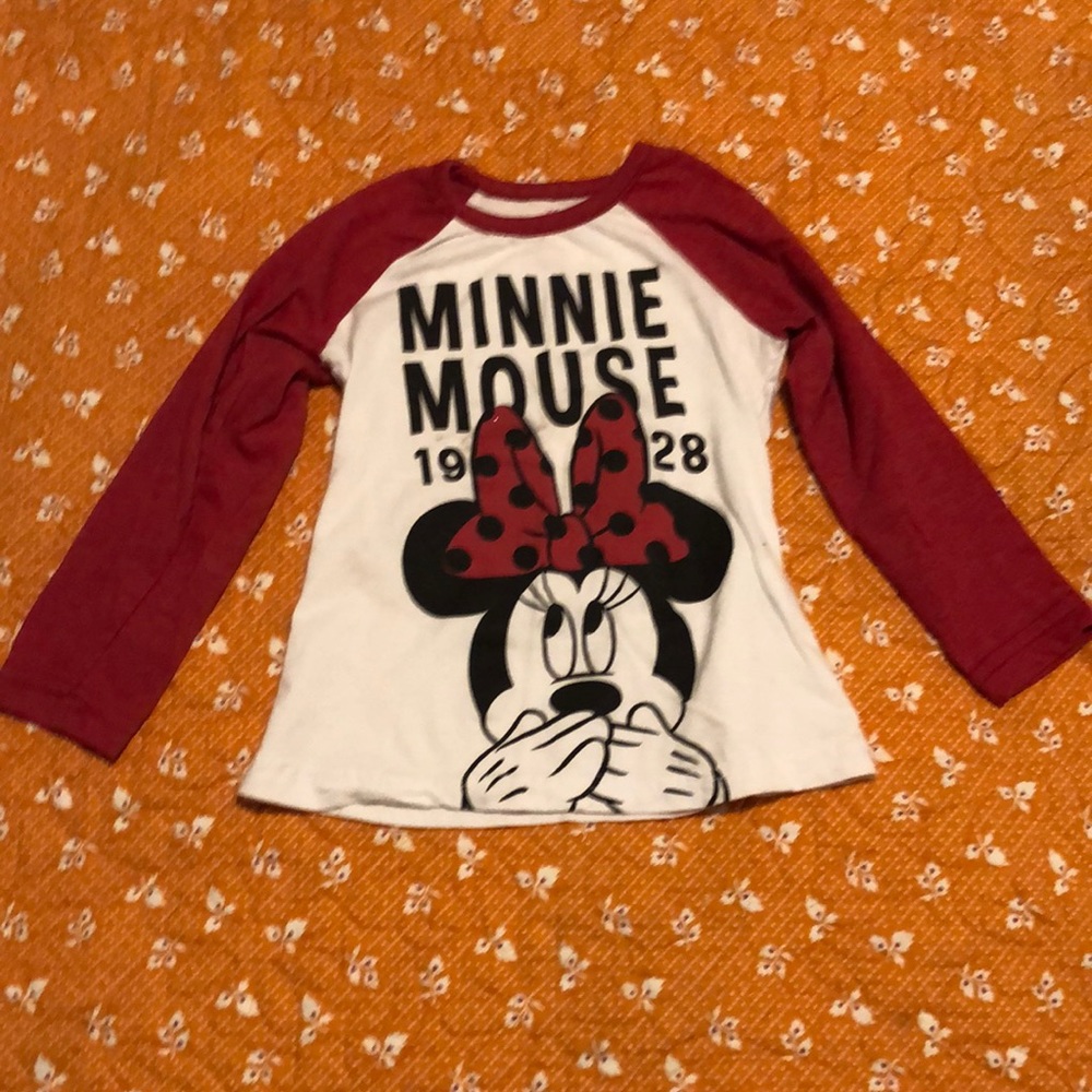 Girls long sleeve Minnie Mouse tee